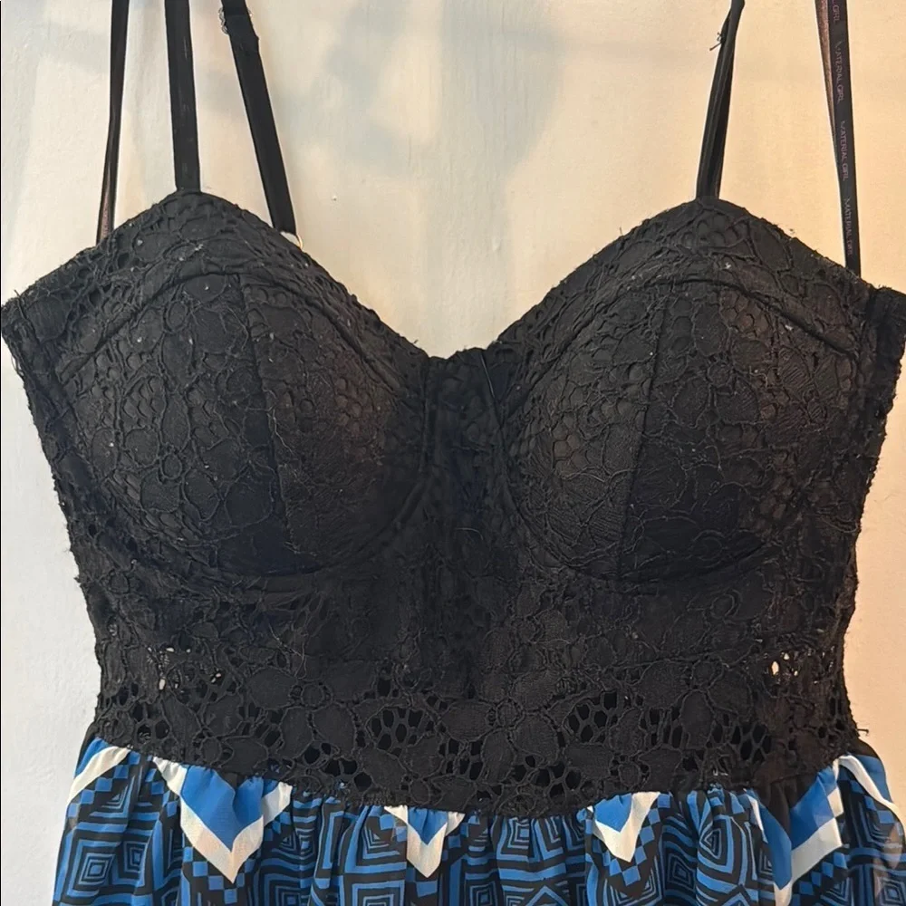 Material Girl Black Dress with Spaghetti Straps - Picture 4 of 5